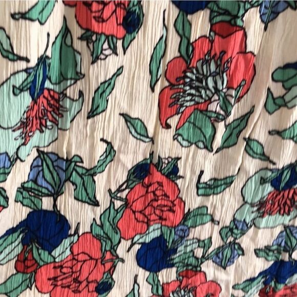 Tavik Crinkle Sleeveless Floral Print Midi Dress Small - Picture 3 of 9